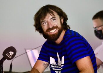 Nano Modrego el día de su despedida